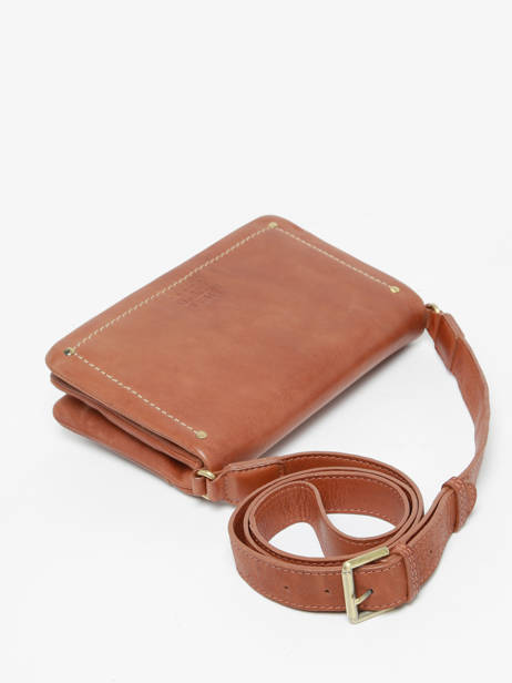 Cross Body Tas Boston Leder Basilic pepper Bruin boston BBOS02 ander zicht 2